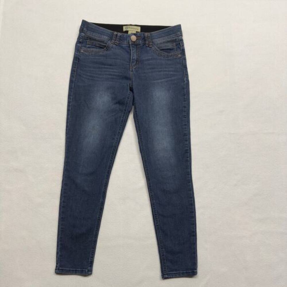 Democracy Jeans Womens‎ Size 6 Blue Skinny Mid Rise Ab Technology Stretch Denim